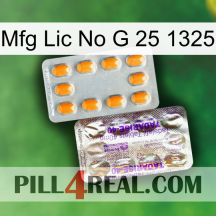 Mfg Lic No G 25 1325 new12